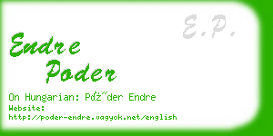 endre poder business card